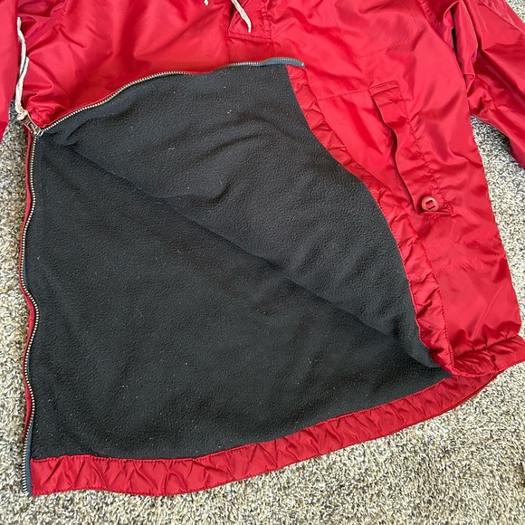 Y2K Vintage GAP men’s oversized red hooded pullover Jacket size small - Picture 5 of 15